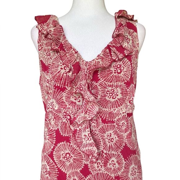 Jonathan Martin Studio Vintage Y2K Midi Dress Silk Ruffle Sleeveless Womens 16 - Picture 6 of 9